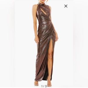 Elegant Brown Evening Gown